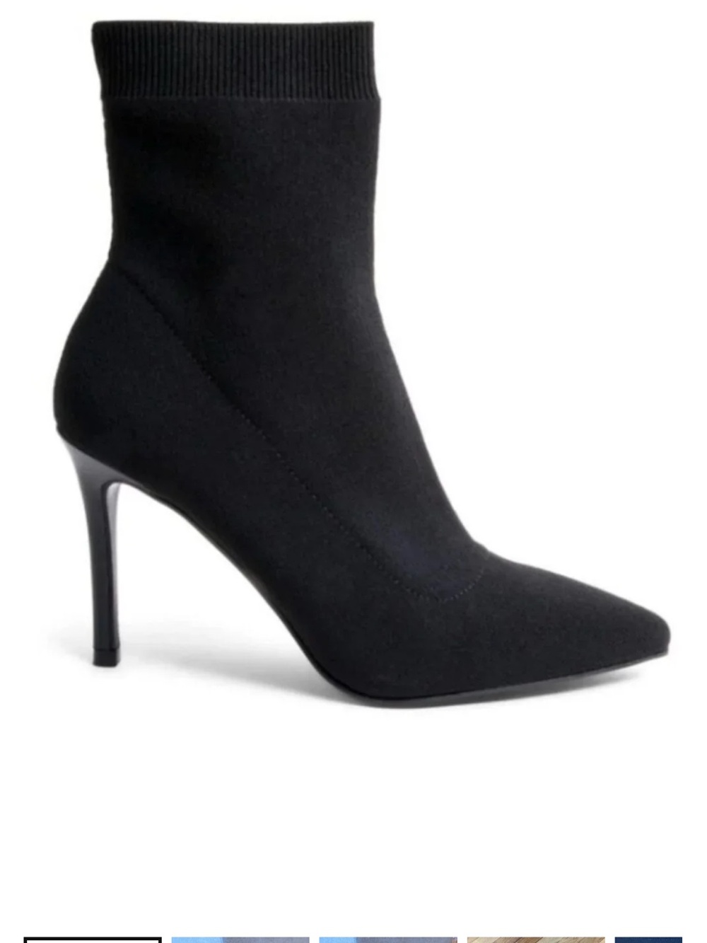 Steve Madden Claire Black Sock Bootie Stiletto Heel - Women's Fashion Ankle Boot